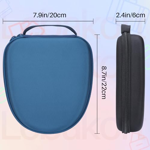 Lebakort Headphone Case Compatible with KVIDIO/TOZO/BERIBES/JLab/Raycon Over-Ear Headphones, Universal Portable Travel Organizer (Blue Case) - color: Blue Case