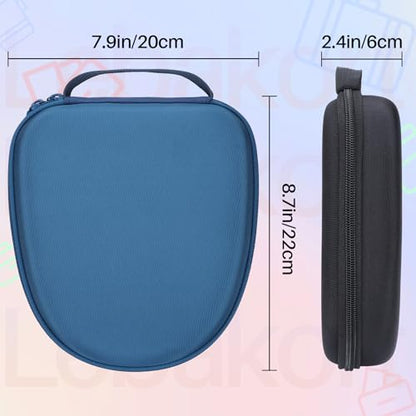 Lebakort Headphone Case Compatible with KVIDIO/TOZO/BERIBES/JLab/Raycon Over-Ear Headphones, Universal Portable Travel Organizer (Blue Case) - color: Blue Case