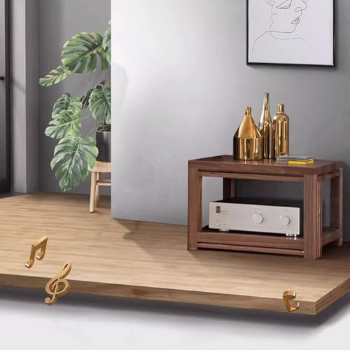 Small Shelf Stand, Storage Shelf Organizer, Audio Rack Stand, Rack Audio Tower Brown Stable Made of Solid Wood Without Installation 2 Sizes(2 Layer) - size: 2 layer