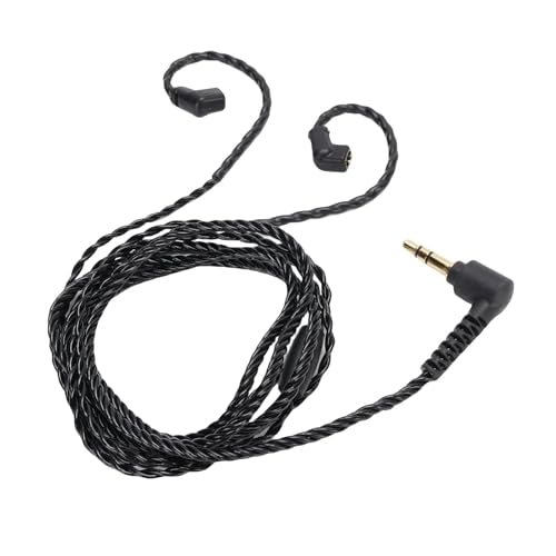 IEM Cable, 120cm Replacement Headphone Wire, Noise Reduction, 2 Pin OFC 3.5mm Male to QDC 0.78 Earphone Extension Cord Replacement for K Z ZS10 PRO / AS16 / Z E S / AS24