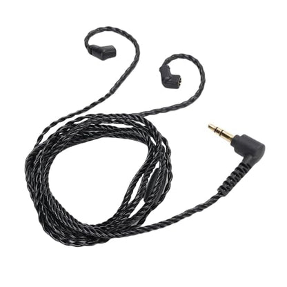 IEM Cable, 120cm Replacement Headphone Wire, Noise Reduction, 2 Pin OFC 3.5mm Male to QDC 0.78 Earphone Extension Cord Replacement for K Z ZS10 PRO / AS16 / Z E S / AS24