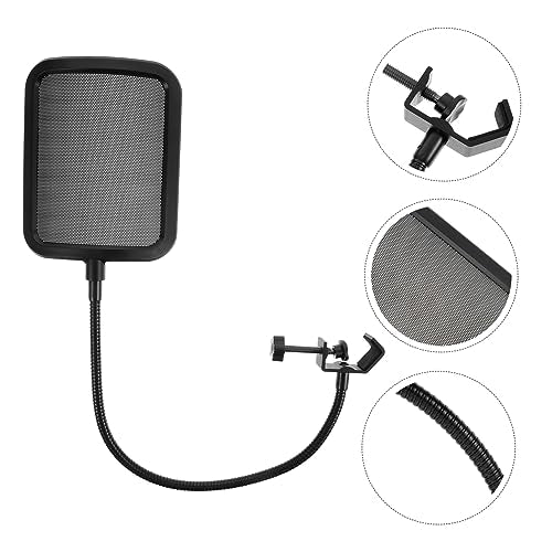 Abaodam Microphone Windscreen Pop Filter for Gaming Metal Mesh Shield Noise Reduction Cover for Podcast