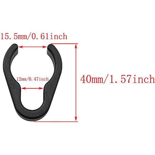 TAODAN 30PCS Durable and Flexible ABS Plastic Clips Mic Cable Clips Universal Microphone Boompole Cable Clip Set Speech Microphone Holder Clip(15, 20, 25mm, each 10 pieces)