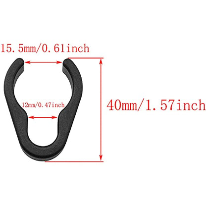 TAODAN 30PCS Durable and Flexible ABS Plastic Clips Mic Cable Clips Universal Microphone Boompole Cable Clip Set Speech Microphone Holder Clip(15, 20, 25mm, each 10 pieces)