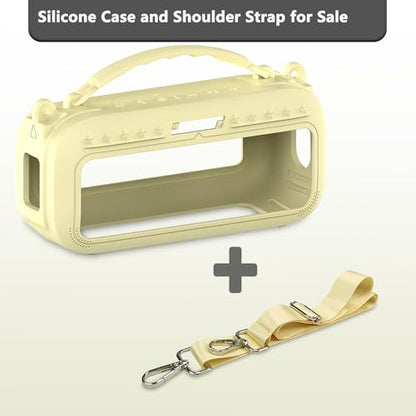 JCHPINE Silicone Cover Case for Bose SoundLink Plus Portable Speaker | Protective Soft Silicone Case with Carrying Handle and Shoulder Strap (Citrus Yellow) - color: Citrus Yellow Case