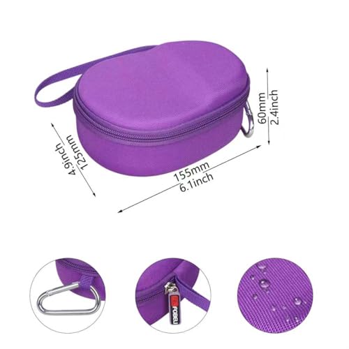 FBLFOBELI Kids Headphone Case for BAICLUD/Mehomeli/JusTalk/iClever/LOBKIN | Hard EVA Shell, Kids Bluetooth Air Conduction Open Ear Headphones Case, Shockproof & Water-Resistant, Purple - color: Purple