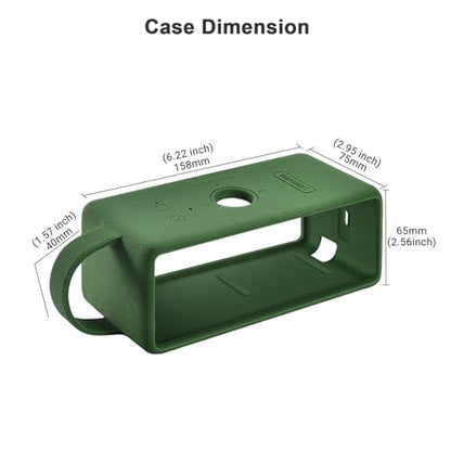 Silicone Protective Case Skin Cover Compatible with Marshall Emberton III Portable Bluetooth Speaker (Green)