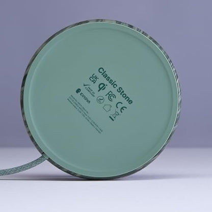 Einova Classic Stone – Marble Wireless Charging Pad Designed in Italy, Integrated 6 ft USB-C Cable, Smartphones, Wireless Earbuds, Smartwatches – Pine Verde Alpi Marble - color: Pine Verde Alpi Marble – Classic Stone