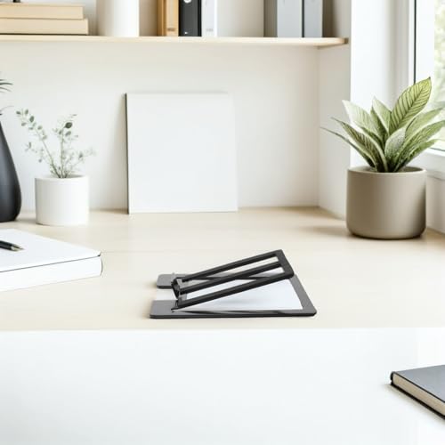 1 Pair Metal Desktop Speaker Stands with 15° Tilt, Slip Resistant and Sturdy Support for Bookshelf Speakers, Studio Monitors, and Computer Audio Devices on Desk