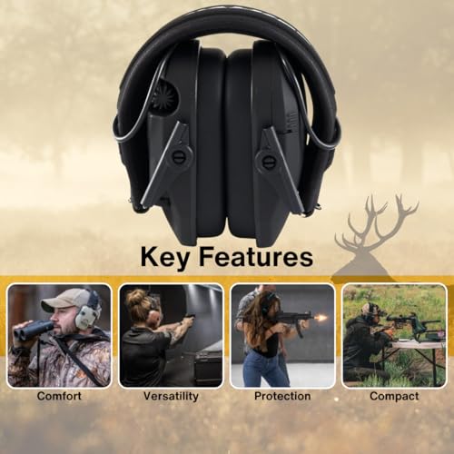 Walker's Razor Slim Electronic Earmuffs | Protective Case - color: Let Freedom Ring