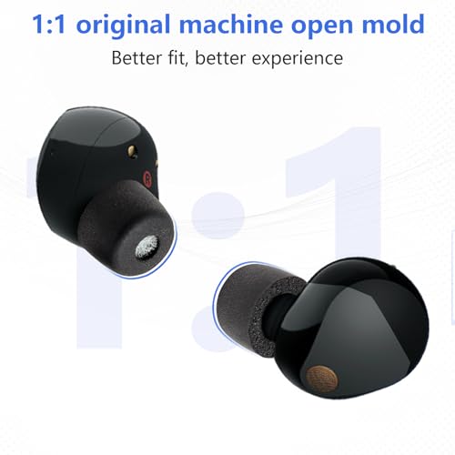 3 Pairs Memory Foam Eartips Ear Buds for Sony WF-1000XM6 & WF-1000XM5, Ear Tips Replacement Sony Ear Piece Foam Tips for WF-1000XM6/XM5 Fit Charging Case(Matt Surface, L) - size: L