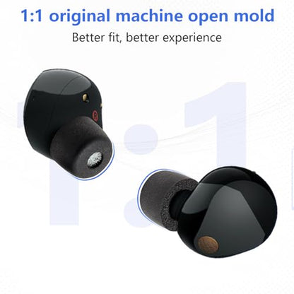 3 Pairs Memory Foam Eartips Ear Buds for Sony WF-1000XM6 & WF-1000XM5, Ear Tips Replacement Sony Ear Piece Foam Tips for WF-1000XM6/XM5 Fit Charging Case(Matt Surface, L) - size: L