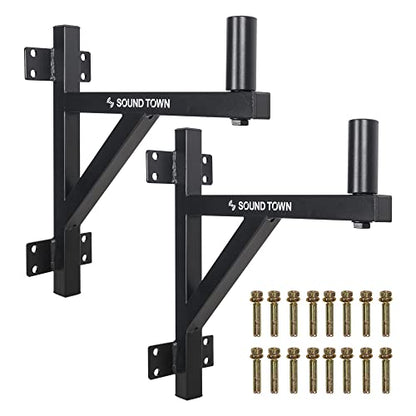 Sound Town 2-Pack Wall Mount Speaker Brackets, Fits 35mm Speaker Mounts (STWSD-F15A-PAIR) - size: F15A
