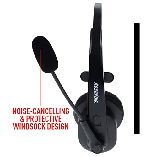 RoadKing Truck Driver Headset RKING2000 Noise Cancelling Truck Driver Bluetooth Headset Wireless Headphones w/Mic