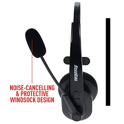 RoadKing Truck Driver Headset RKING2000 Noise Cancelling Truck Driver Bluetooth Headset Wireless Headphones w/Mic