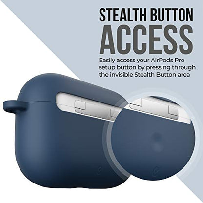 KeyBudz Hybrid Shell Series Compatible with AirPods Pro Case Cover - color: Midnight Blue, size: AirPods Pro 1. Generation