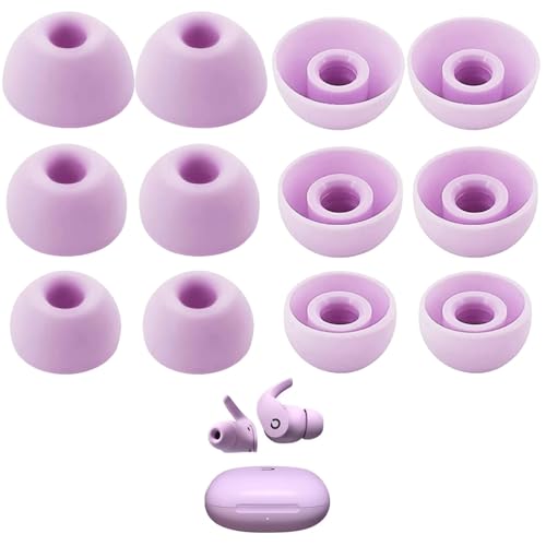 Silicone Tips Replacement Earbuds Tips for Beats Fit Pro True Wireless Earbuds Tips Eartip, Fit in The Charging Case Ear Covers, S/M/L, 6 Pairs, Stone Purple - color: Stone Purple