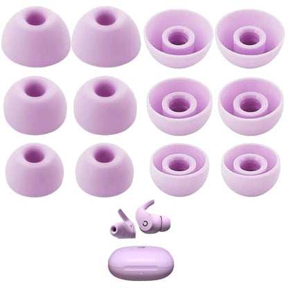 Silicone Tips Replacement Earbuds Tips for Beats Fit Pro True Wireless Earbuds Tips Eartip, Fit in The Charging Case Ear Covers, S/M/L, 6 Pairs, Stone Purple - color: Stone Purple