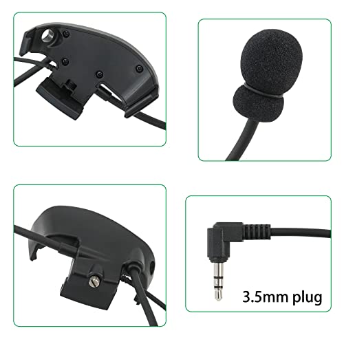 Microphone & PTT for Howard Leight Impact Sports Noise Cancelling Headphones Airsoft (Black) - color: Black