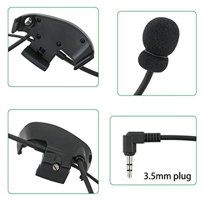 Microphone & PTT for Howard Leight Impact Sports Noise Cancelling Headphones Airsoft (Black) - color: Black