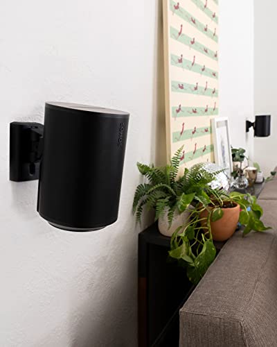 Sanus Speaker Wall Mounts for Sonos Era 100™ Pair - Swivel & Tilt Speaker Mount with Easy 15-Minute Install - Black, 2-Pack - color: Black Pair