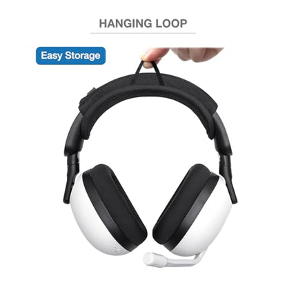 INZONE H9 Headband Cushion Cover Compatible with Sony INZONE H3, H5, H7, H9 Gaming Headsets, 6mm Thick Soft Cushion for Pressure Relief, No Wobble Zipper Slider, with Hanging Loop