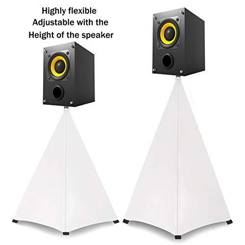 Dofilachy Speaker Stand Cover-DJ Bag with 360 Degree Cover, Speaker Tripod Scrim Cover for Speaker/Lighting with Free Travel Bag (Two Pack-white) - color: Two Pack-white