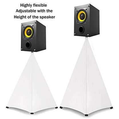 Dofilachy Speaker Stand Cover-DJ Bag with 360 Degree Cover, Speaker Tripod Scrim Cover for Speaker/Lighting with Free Travel Bag (One Pack-White) - color: One Pack-white