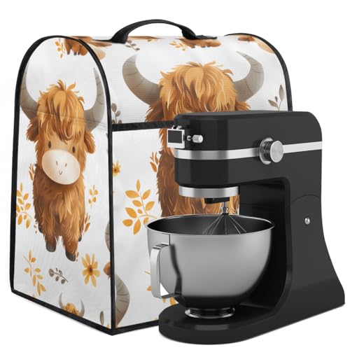 Kitchen Aid Mixer Cover Compatible with 6-8 Quarts, Cover for Ktchen Aid Stand Mixer, Kitchen Aid Dust Cover for Mixers, Kitchen Aid Bowl Lift Mixer Appliance Covers Highland cow - color: Highland cow