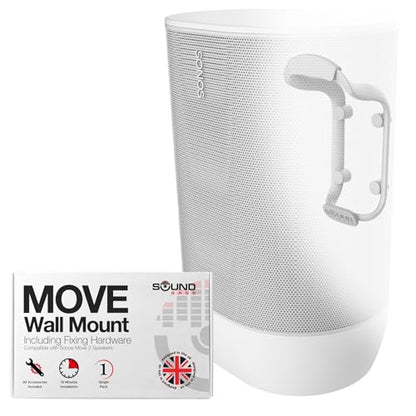 Move Speaker Wall Mount Bracket, Weatherproof, White | Compatible with Sonos Move & Move 2, Including Mounting Accessories - color: Move 2 - White