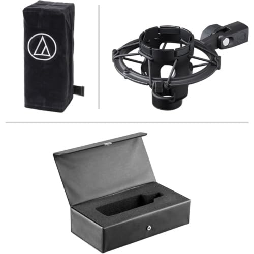 Audio-Technica AT4040 Studio Microphone Bundled with Professional Microphone Arm + 20 Ft XLR Cable + Wind Screen Pop Filter + Cleaning Cloth (5 Items) - style: AT4040 + Arm + Pop Filter & Cable