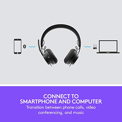 Logitech Zone 무선 블루투스 헤드셋 - 블랙