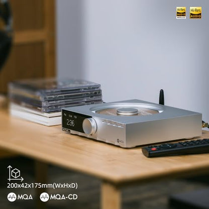 S.M.S.L PL200 MQA-CD Player Player HiFi Lossless AK4499EX Chip Bluetooth Playback Dac Headphone Amplifier,with Remote Control (Silver)
