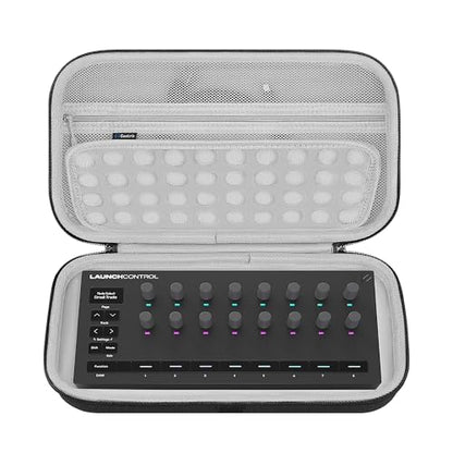 GEEKRIA Hard Shell Travel Case Compatible with Novation Launch Control 3, Audio Mixer Carrying Bag (Dark Gray) - size: 11.8 x 16.5 x 7.5 in.