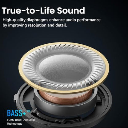 TOZO A1 Wireless Earbuds Bluetooth 5.3 Light Weight in Ear IPX5 Waterproof Headphones 2 Mic for AI Calls, Immersive Premium Sound Bass Headset with Charging Case, 32 Presets EQ Customization via App