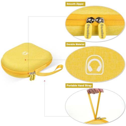 Headphone Case Compatible with Sony WH-CH520/ WH-1000XM4/ for JBL Tune 720BT/ 510BT Wireless Headphones Bluetooth On-Ear, Over Ear Noise Cancelling Earphone Bag- Yellow (Box Only) | Cationic Oxford Cloth, Mesh Pocket, for JBL Tune 720BT/510BT, Travel Stor