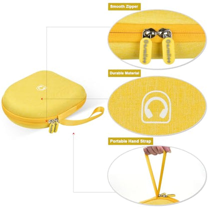 Headphone Case Compatible with Sony WH-CH520/ WH-1000XM4/ for JBL Tune 720BT/ 510BT Wireless Headphones Bluetooth On-Ear, Over Ear Noise Cancelling Earphone Bag- Yellow (Box Only) | Cationic Oxford Cloth, Mesh Pocket, for JBL Tune 720BT/510BT, Travel Stor