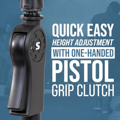 Shure by Gator Deluxe Tripod Mic Stand with Pistol Grip One-Handed Clutch; (SH-TRIPODSTANDDX) - style: Deluxe Clutch