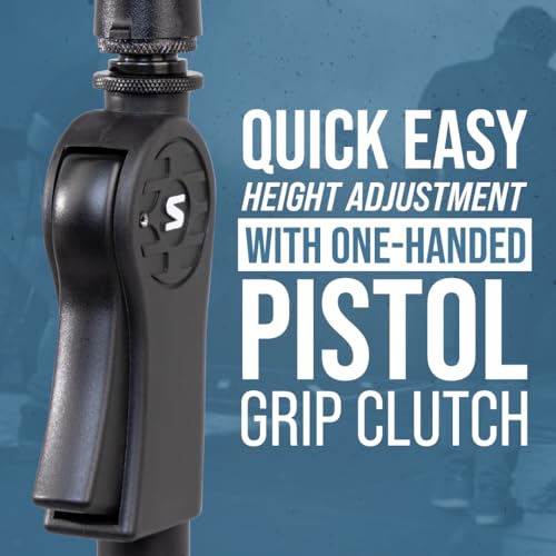 Shure by Gator Deluxe Tripod Mic Stand with Pistol Grip One-Handed Clutch; (SH-TRIPODSTANDDX) - style: Deluxe Clutch