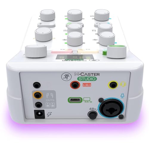 Mackie M-Caster Studio Desktop Live Streaming Mixer- White - color: White, style: Live Streaming Mixer