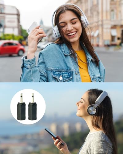 2.5mm Mono Male to 3.5mm Mono Female Adapter | 2-Pole 2.5mm to 3.5mm Jack Adapter Converter for Headphones Speakers Mobile Devices, 2pcs