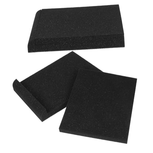 6pcs Studio Monitor Isolation Pads Acoustic Foam Mats Speaker Foam Pads for Home Theater - color: Blackx3pcs, size: 20x28x4.2cmx3pcs