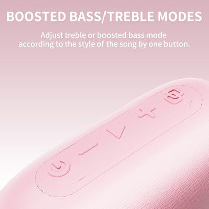 Waterproof Shower Bluetooth Speaker, Durable & Portable with Clear Sound, Ideal for Shower, Pool, Beach & Kayaking, BT 5.3 –Pink - color: Pink