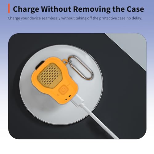 for DEWALT Wearable Bluetooth Speaker Case (Updated Version) – Soft Silicone Protective Cover,Dustproof Shockproof Anti-Scratch Sleeve for DEWALT Wearable Speaker,Orange