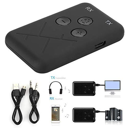 2 in 1 Bluetooth Audio Adapter Transmitter Receiver | Low Latency Wireless Audio Adapter with Fast Connection for Car Stereo Home Speaker, Bluetooth 5.0