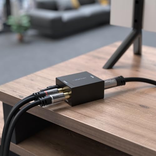 KabelDirekt – RCA/Phono Cable – 6ft – 2×2 | Coaxial, subwoofer/amp/HiFi & home cinema/Blu-ray, analog & digital - color: Black, size: 6 feet