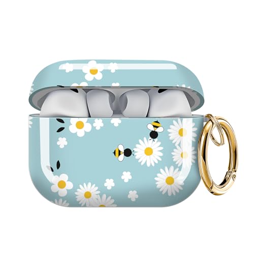 for AirPods Pro 3 Case (2025), Cute Cover Compatible with AirPod Pro 3rd Generation Shell with Rose Gold Keychain Earbuds Case for Women（Cute bee） - color: Cute bee