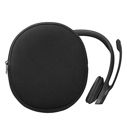 kwmobile Neoprene Headphone Case for H390 Cover – Over-Ear Headset Storage Pouch - Soft Travel Carry Bag Black - color: black