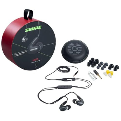 Shure AONIC 4 Wired Sound Isolating Earbuds, Detailed Sound, Dual-Driver Hybrid, Secure in-Ear Fit, Detachable Cable, Durable Quality, Compatible with Apple & Android Devices - Black - color: Black