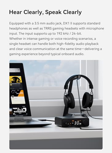 TOPPING DX1 II Gaming DAC Amp Combo, ES9039Q2M USB DAC Amp with 10-Band PEQ DSP, 4.4mm Balanced & 3.5mm Output, 1000mW x2, Optical I/O, UAC1.0 for PS5/Switch, Desktop Audio Decoder (DX1II-Silver)